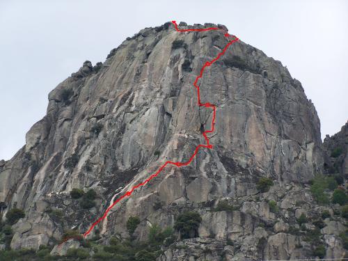 Croquis de la vía realizada -Pico de la Miel-  Longitud 250 metros